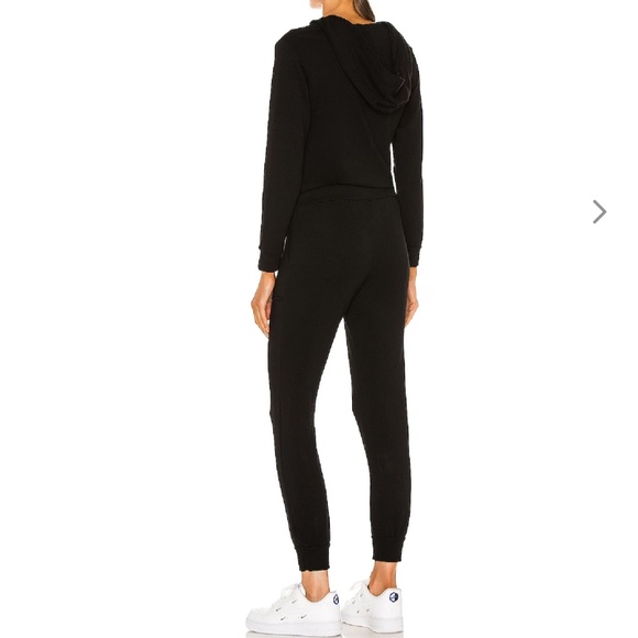 MONROW Revolve Supersoft Fleece Hooded Jumpsuit - Black - Size Small - Picture 3 of 16
